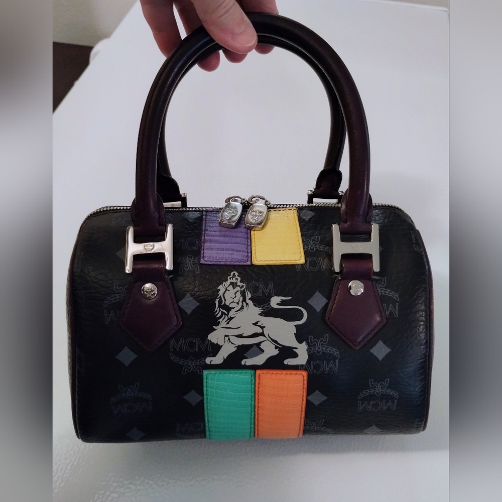MCM Princess Lion Mini Boston Bag